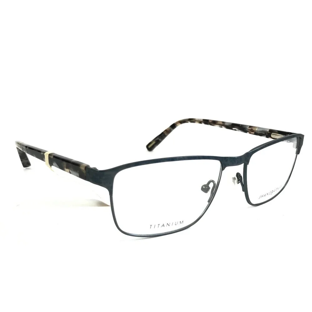 Jhane Barnes Eyeglasses Frames Uniform BL Blue Tortoise Rectangle 54-17-140